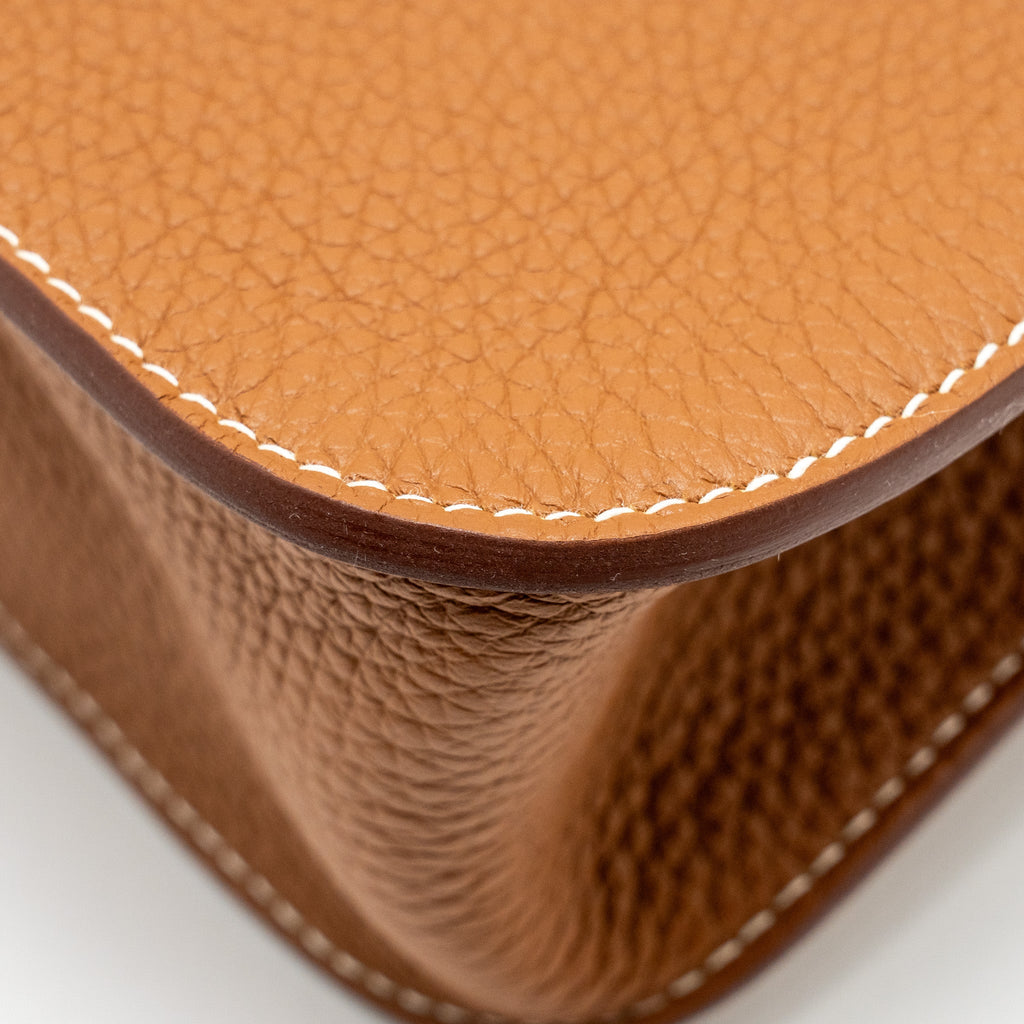 Hermes Halzan 25 Clemence Gold GHW