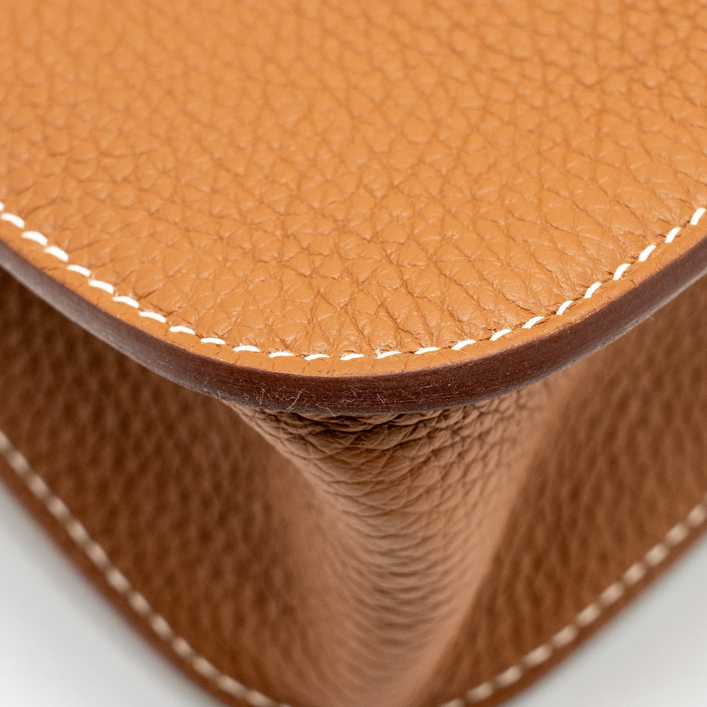 Hermes Halzan 25 Clemence Gold GHW