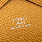 Hermes Calvi duo card holder epsom sesame SHW