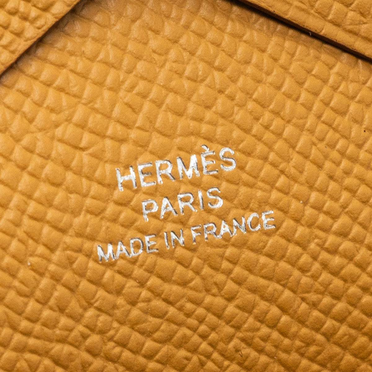Hermes Calvi duo card holder epsom sesame SHW