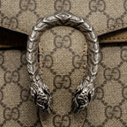GUCCI DIONYSUS SHOULDER BAG GG SUPREME CANVAS / SUEDE LEATHER BEIGE SHW
