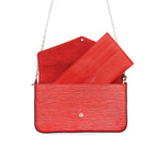 LOUIS VUITTON FELICIE POCHETTE RED SHW