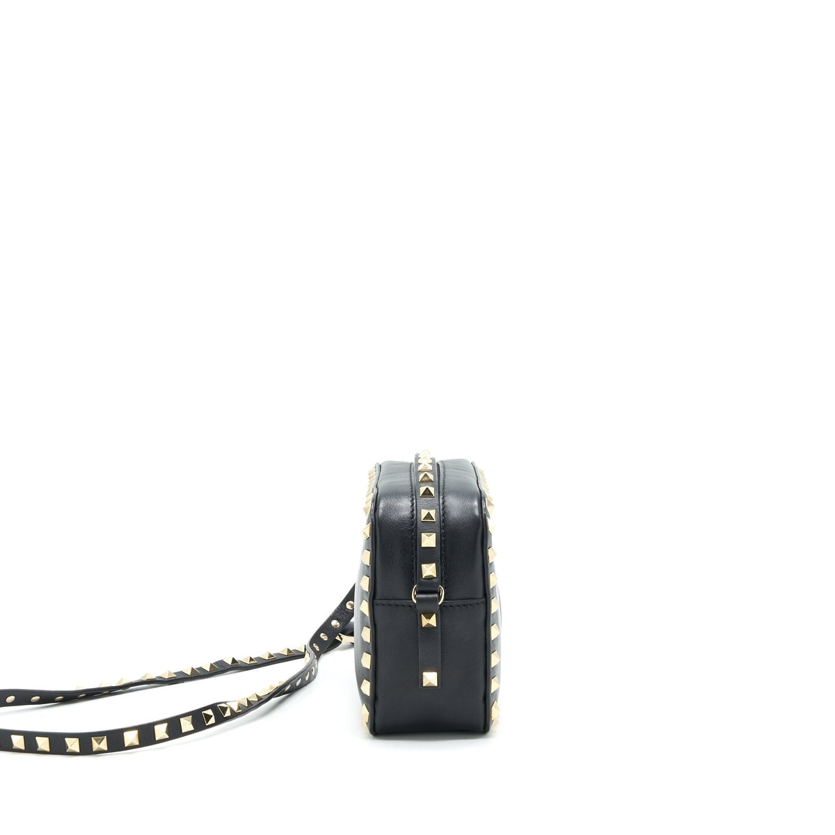 VALENTINO ROCKSTUD CROSSBODY CAMERA BAG BLACK