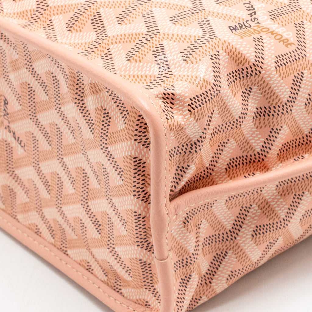 Goyard mini Anjou tote limited edition goyardine canvas rose poudre SHW