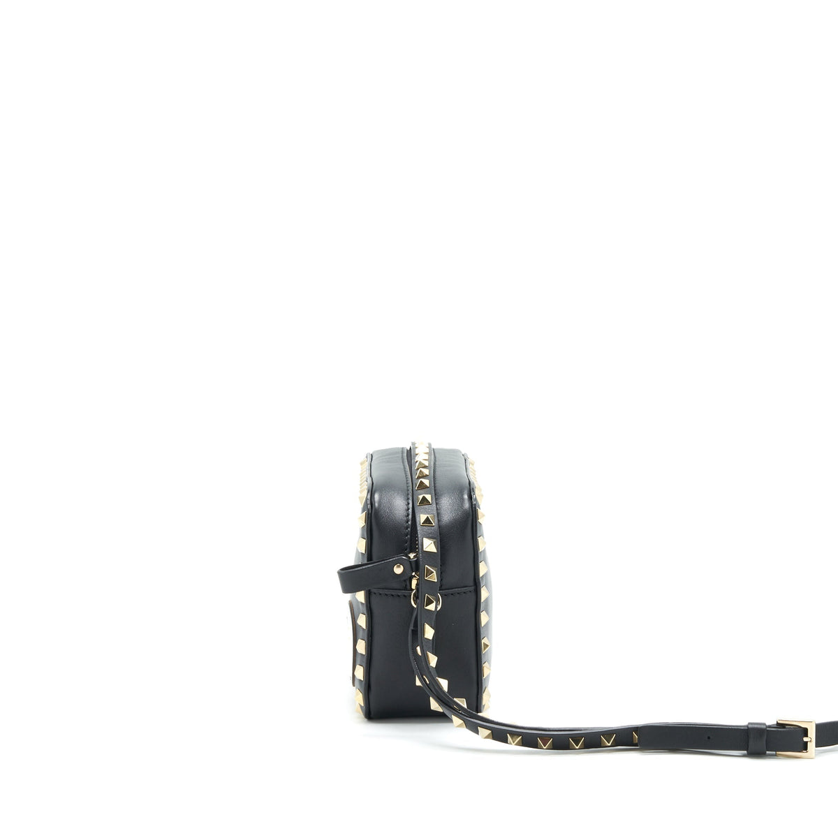 VALENTINO ROCKSTUD CROSSBODY CAMERA BAG BLACK