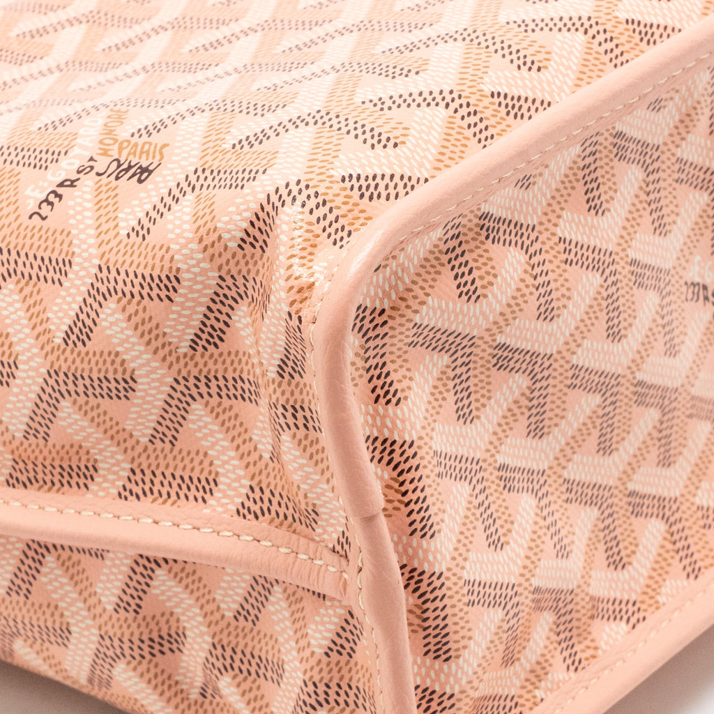 Goyard mini Anjou tote limited edition goyardine canvas rose poudre SHW