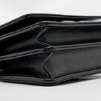 CHANEL TOP HANDLE MINI WALLET ON CHAIN CALFSKIN BLACK GHW(MICROCHIP)