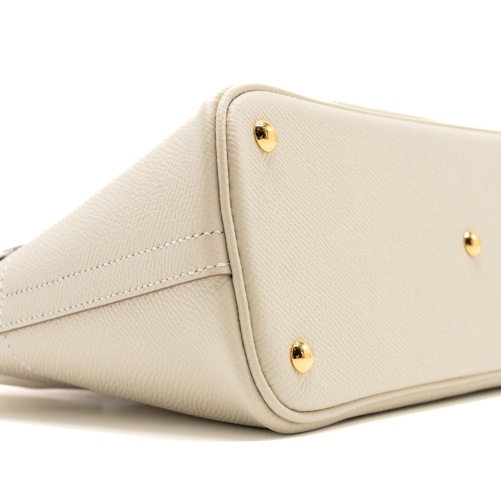 Hermes bolide 27 epsom craie GHW with an extra hermes twilly