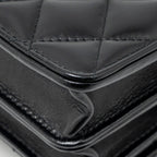CHANEL TOP HANDLE MINI WALLET ON CHAIN CALFSKIN BLACK GHW(MICROCHIP)