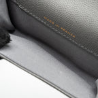 CHANEL CLASSIC FLAP CARD HOLDER CAVIAR GREY LGHW (MICROCHIP)
