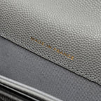CHANEL CLASSIC FLAP CARD HOLDER CAVIAR GREY LGHW (MICROCHIP)
