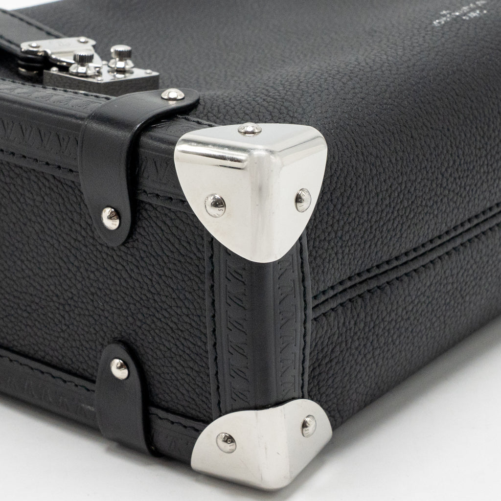 Louis Vuitton side trunk MM calfskin black SHW
