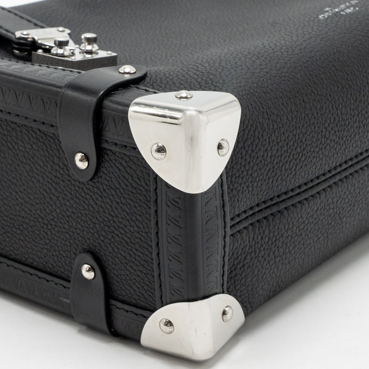 Louis Vuitton side trunk MM calfskin black SHW