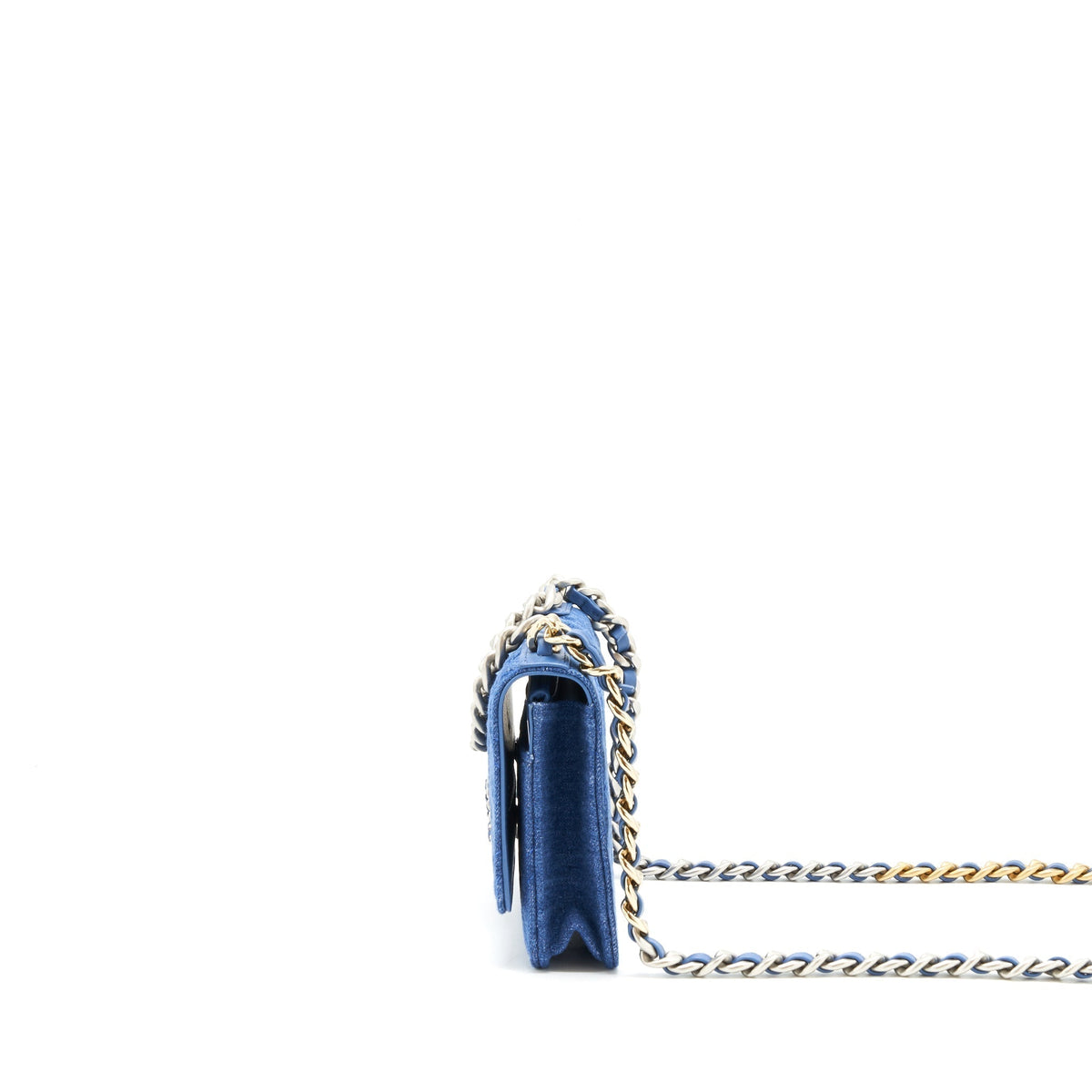 CHANEL 22P DENIM 19 WALLET ON CHAIN