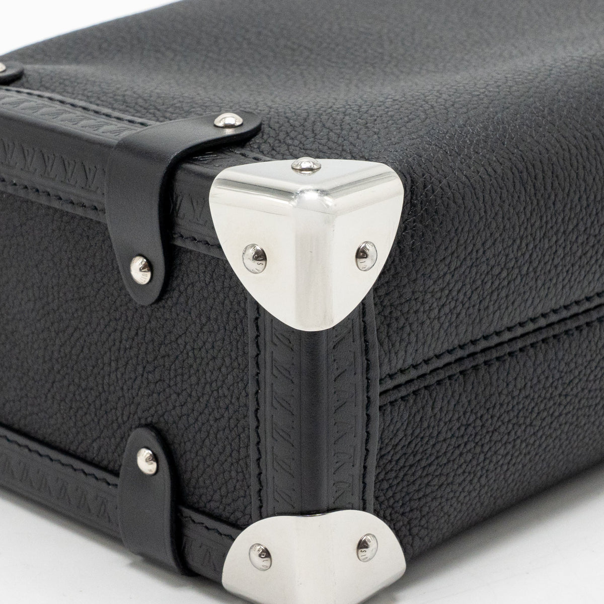 Louis Vuitton side trunk MM calfskin black SHW