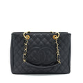 CHANEL GRAND SHOPPING TOTE BAG CAVIAR BLACK GHW