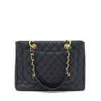 CHANEL GRAND SHOPPING TOTE BAG CAVIAR BLACK GHW