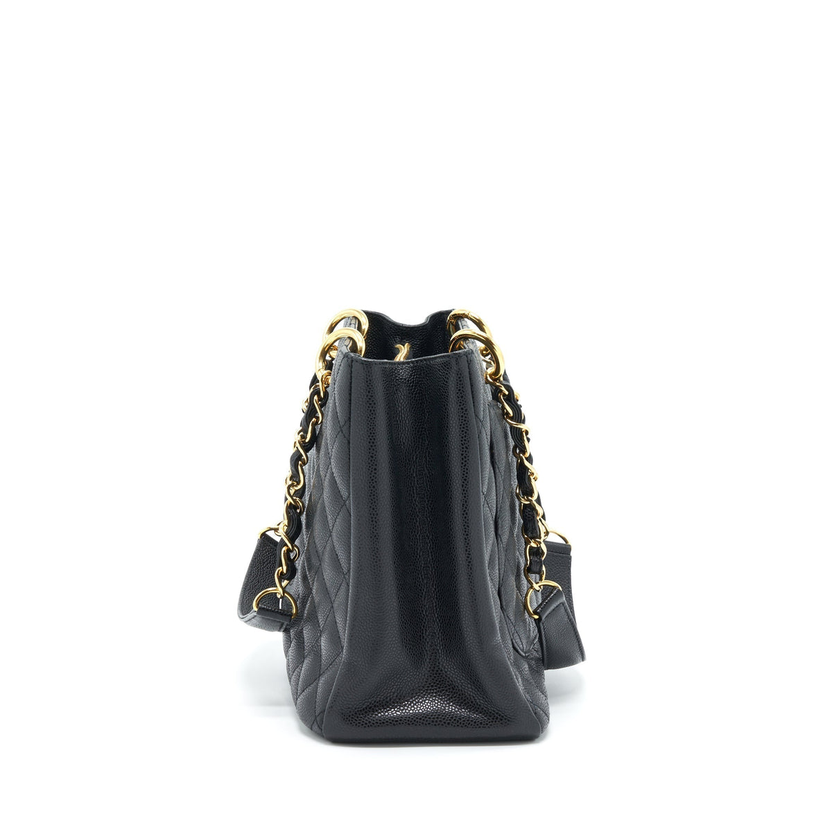 CHANEL GRAND SHOPPING TOTE BAG CAVIAR BLACK GHW