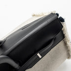 HERMES BIRKIN 35 FRAY FRAY CANVAS/ SWIFT BLACK/ECRU SHW