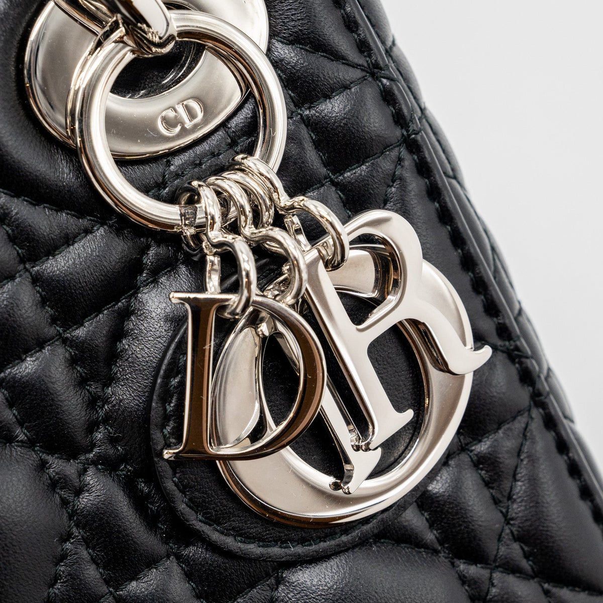 DIOR MINI LADY DIOR LAMBSKIN BLACK SHW