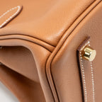 HERMES SHOULDER BIRKIN EVERCOLOR GOLD GHW