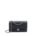 CHANEL MEDIUM CLASSIC DOUBLE FLAP BAG CAVIAR BLACK SHW