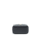 CHANEL 22S LETTER TOP HANDLE LONG VANITY WITH CHAIN LAMBSKIN BLACK GHW