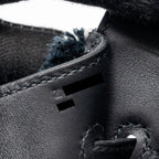 HERMES BIRKIN 35 FRAY FRAY CANVAS/ SWIFT BLACK/ECRU SHW