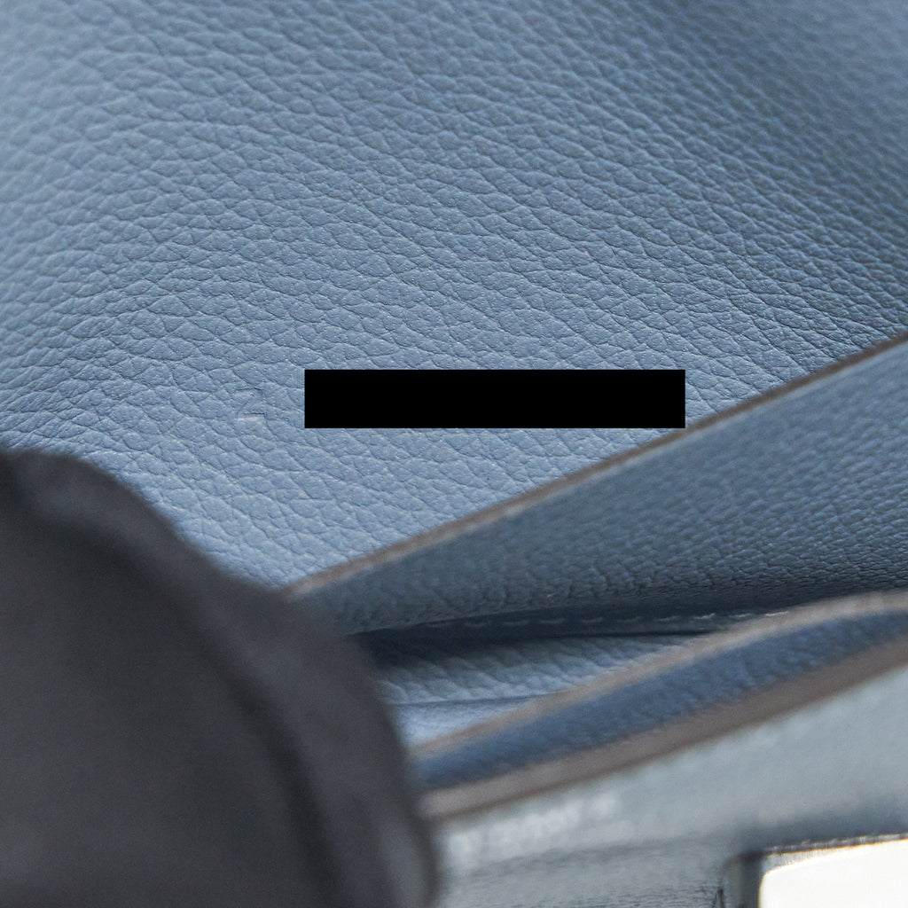 Hermes Constance Slim Evercolor J7 Blue Line SHW