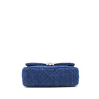 CHANEL 22P DENIM 19 BAG SMALL DARK BLUE