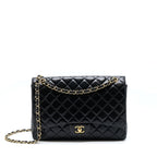 CHANEL MAXI CLASSIC FLAP BAG LAMBSKIN BLACK GHW