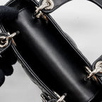 DIOR MINI LADY DIOR LAMBSKIN BLACK SHW