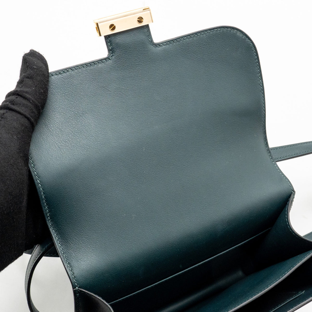 Hermes Mini Constance Swift Vert Cypres GHW