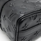 LOUIS VUITTON KEEPALL XS MONOGRAM SEAL COWHIDE LEATHER SO BLACK