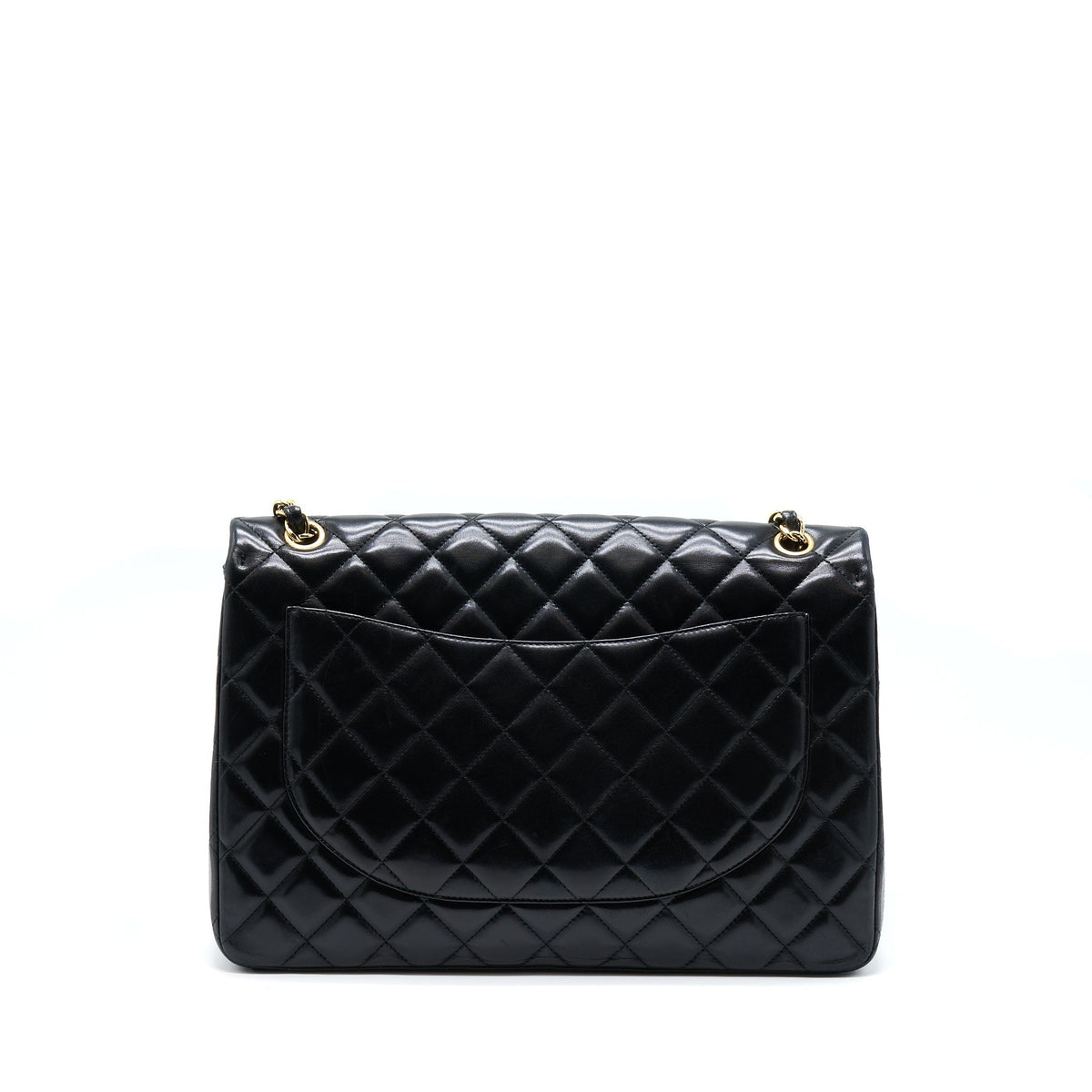 CHANEL MAXI CLASSIC FLAP BAG LAMBSKIN BLACK GHW