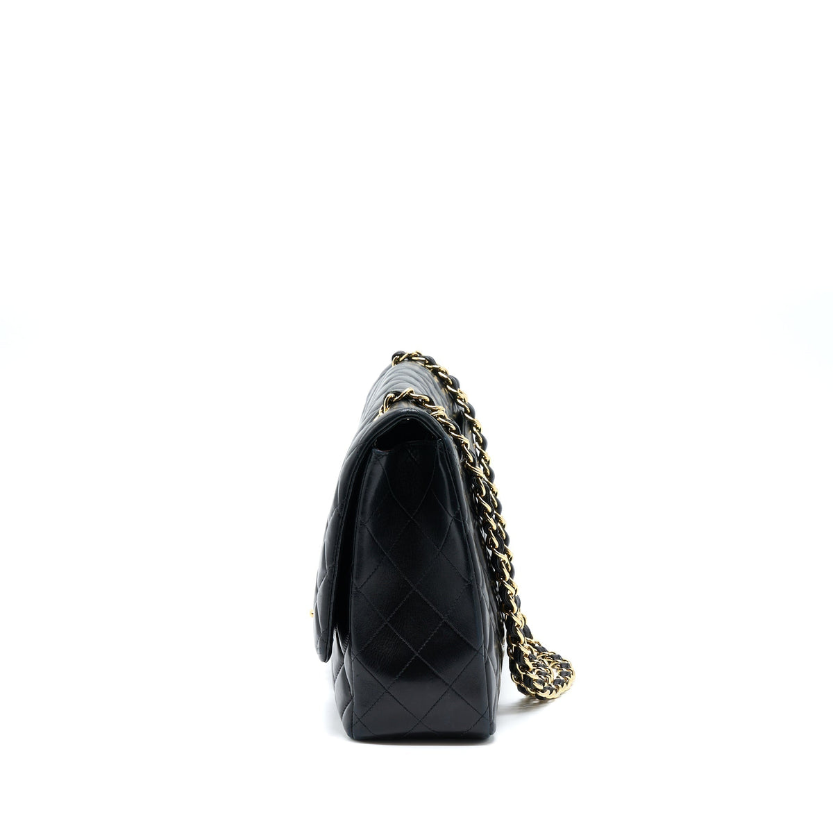 CHANEL MAXI CLASSIC FLAP BAG LAMBSKIN BLACK GHW