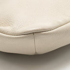 GUCCI LOGO PRINT BELT BAG CALFSKIN WHITE GHW