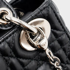 DIOR MINI LADY DIOR LAMBSKIN BLACK SHW