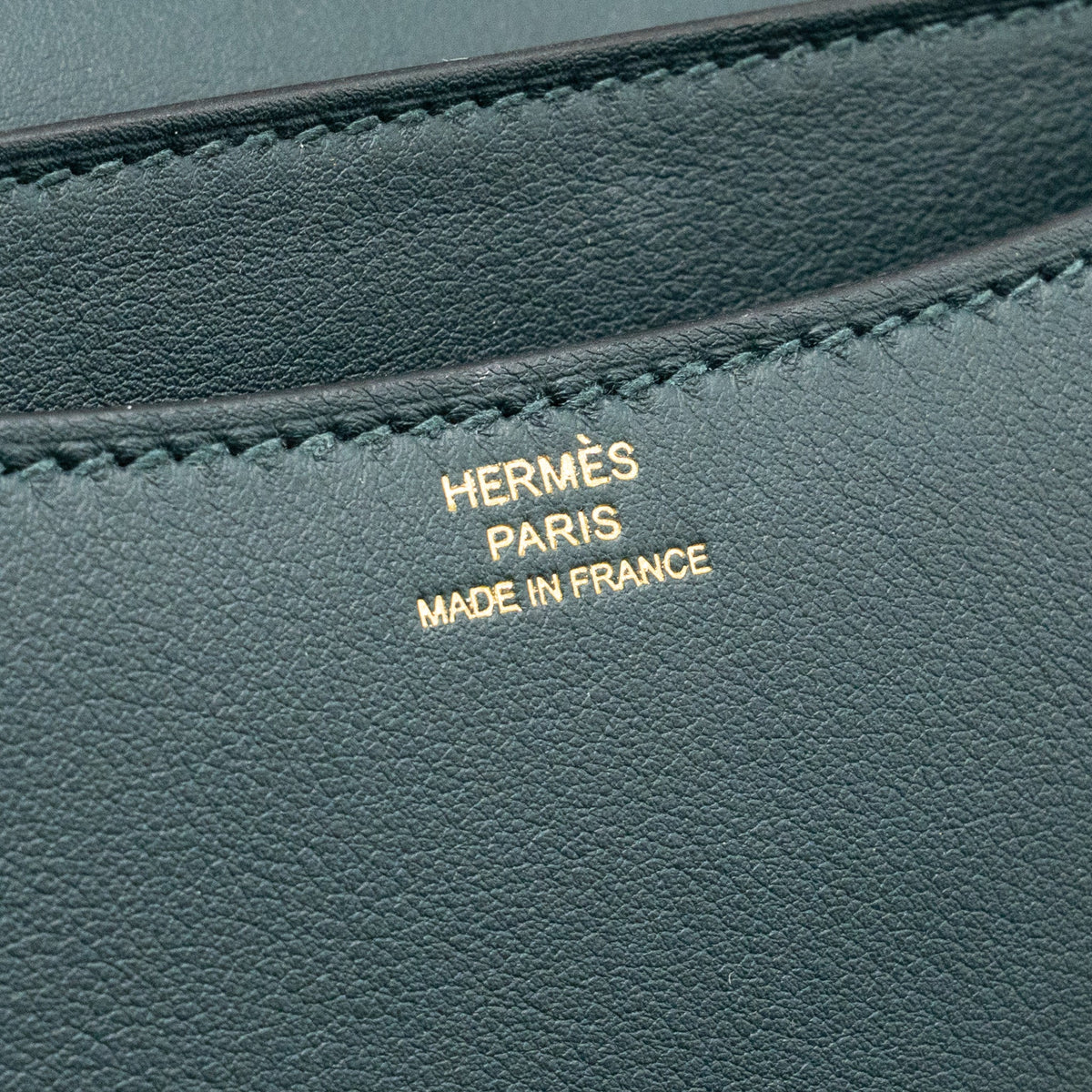 Hermes Mini Constance Swift Vert Cypres GHW