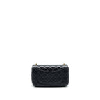 CHANEL PEARL CRUSHED MINI RECTANGULAR FLAP IN BLACK