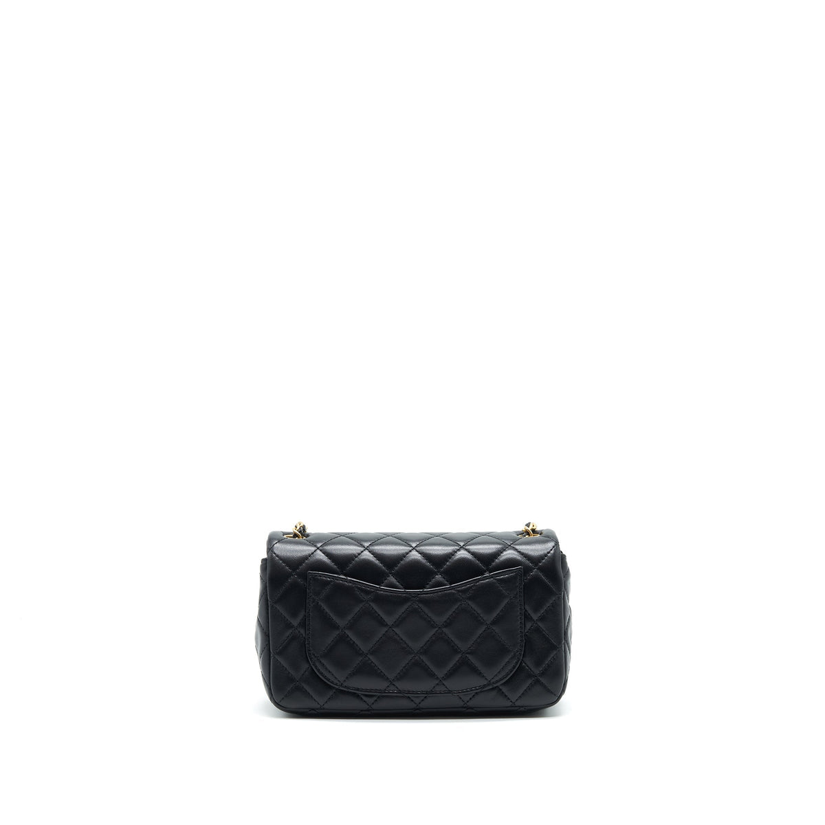 CHANEL PEARL CRUSHED MINI RECTANGULAR FLAP IN BLACK