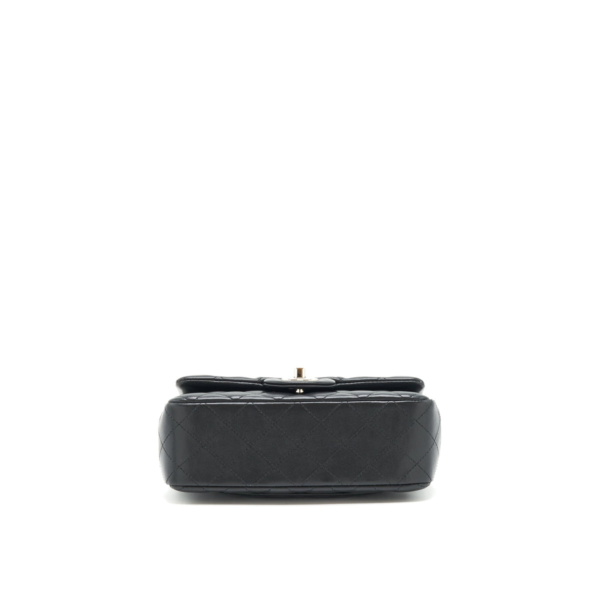 CHANEL MINI RECTANGULAR FLAP BAG LAMBSKIN BLACK SHW