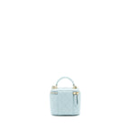 CHANEL 22S MINI TOP HANDLE VANITY CASE LAMBSKIN LIGHT BLUE LGHW