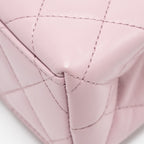CHANEL MINI KELLY SHOPPING TOTE BAG CALFSKIN 24A LIGHT PINK GHW (MICROCHIP)