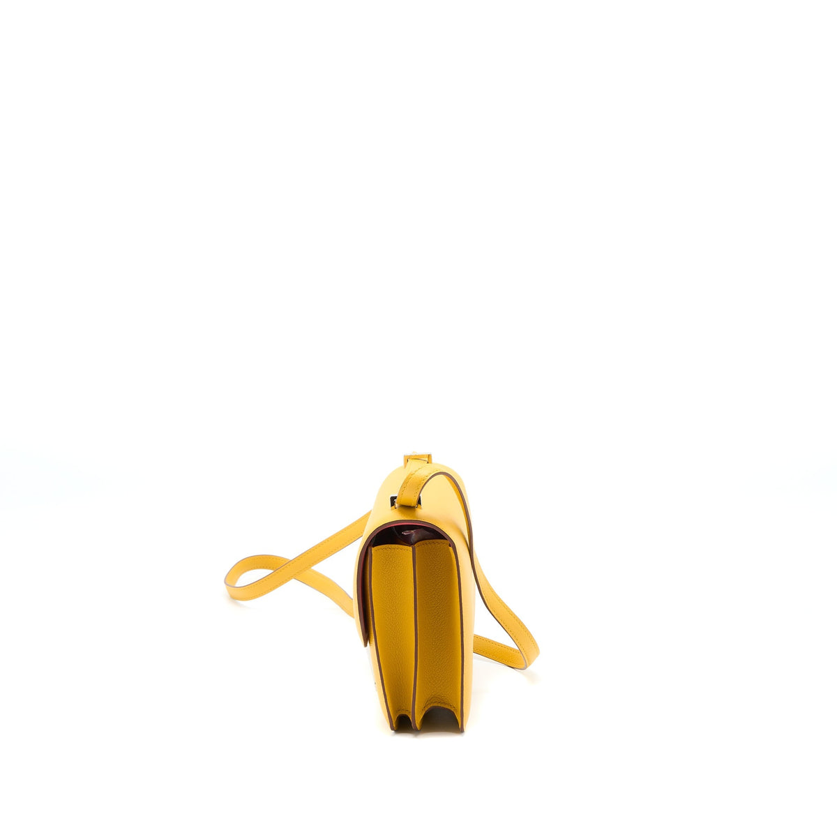 Hermes Constance Mini Evercolor Jaune Amber/Rose Lipstick SHW