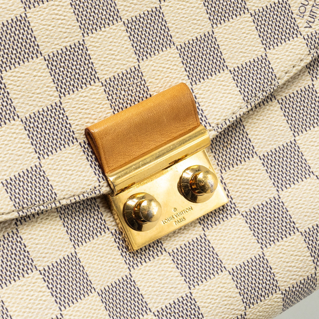 LOUIS VUITTON CROISETTE DAMIER AZUR CANVAS WHITE GHW