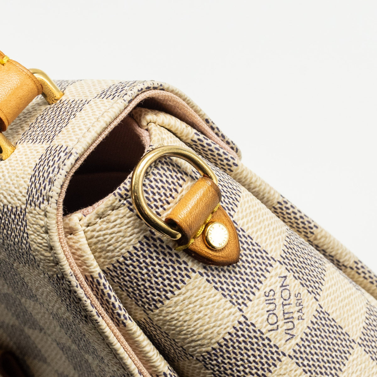 LOUIS VUITTON CROISETTE DAMIER AZUR CANVAS WHITE GHW