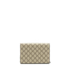 GUCCI DIONYSUS GG SUPREME CHAIN WALLET BEIGE SHW