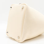 HERMES PICOTIN 18 LOCK BAG CLEMENCE NATA/JAUNE POUSSIN SHW