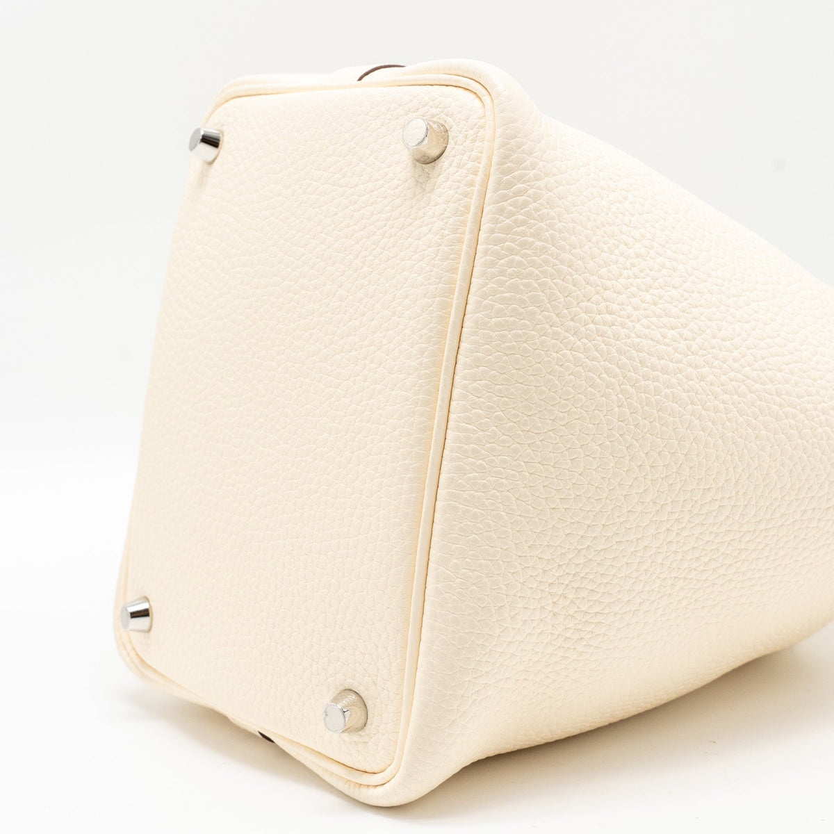 HERMES PICOTIN 18 LOCK BAG CLEMENCE NATA/JAUNE POUSSIN SHW